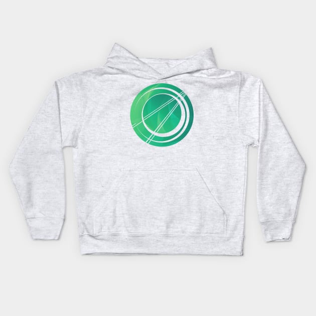 Geometric circle mint minimal Kids Hoodie by carolsalazar